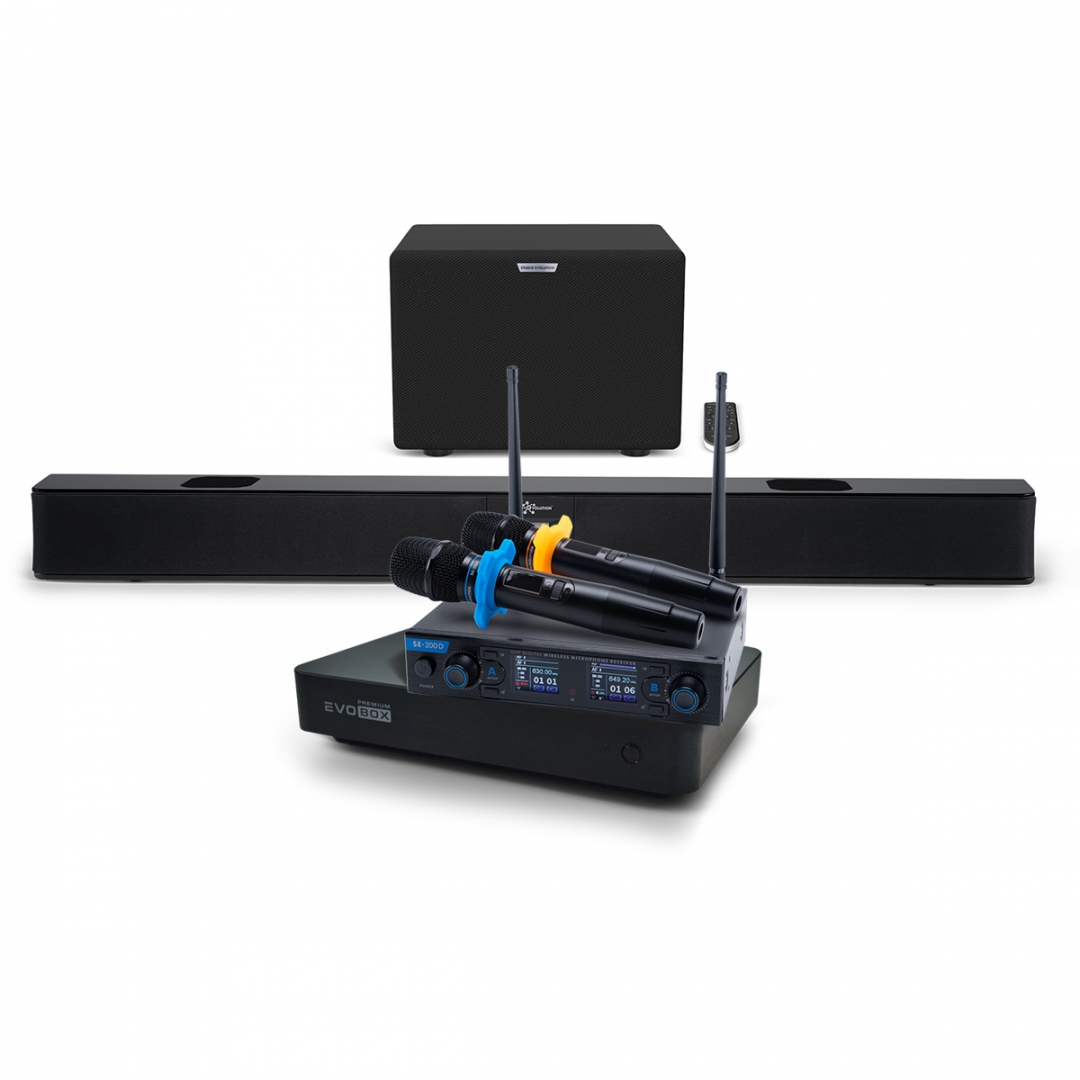 Hi-End караоке-система EVOBOX Premium + EvoSoundBar (саундбар с караоке) в Коряжме