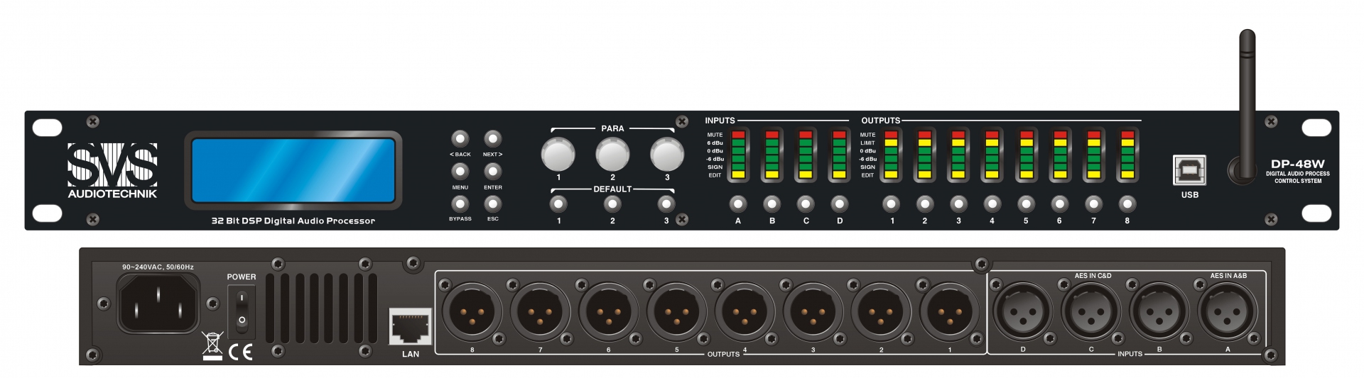 SVS Audiotechnik DP-48W Цифровой процессор: 4 входа 8 выходов в Коряжме