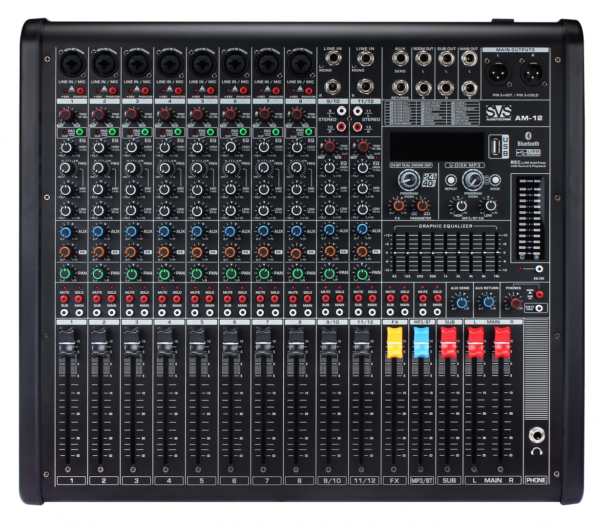SVS Audiotechnik mixers AM-12 Микшерный пульт аналоговый, 12-канальный в Коряжме