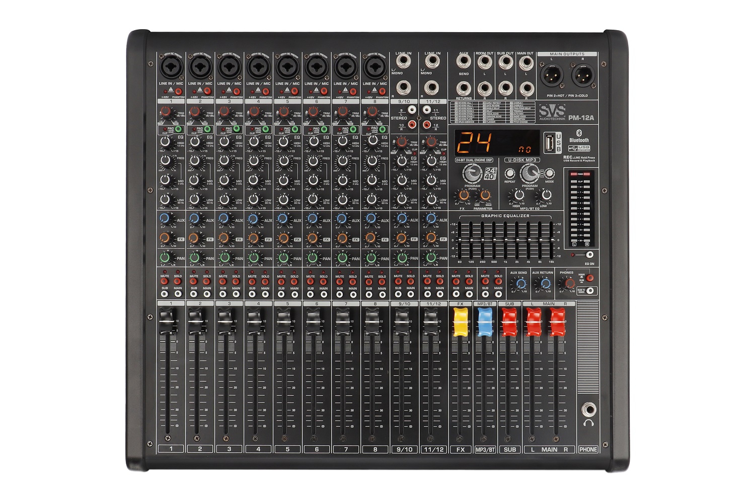 SVS Audiotechnik mixers PM-12A Активный аналоговый микшерный пульт, 12-канальный в Коряжме